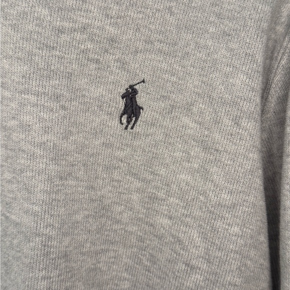 Polo Ralph Lauren Quarter Zip Pullover Men’s XL Gray Pony Logo Sweater - Picture 3 of 7